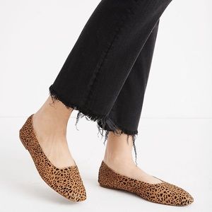 Madewell Cory Flat in Leopard Calf Hair - W9.5